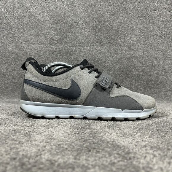 Nike SB Trainerendor 806309-001 Mens 10 Grey Black Suede Trainer Athletic Shoes